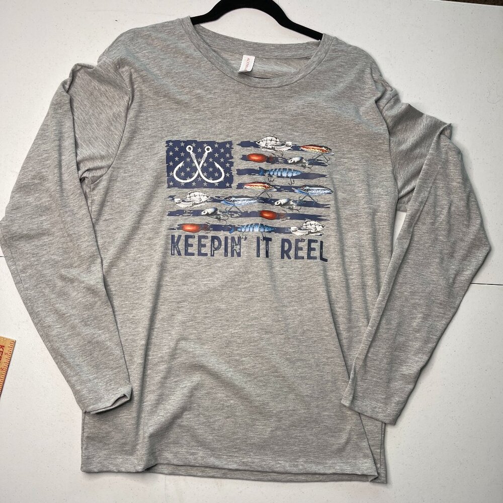 New American Fishing  Long Sleeve Tee Large
